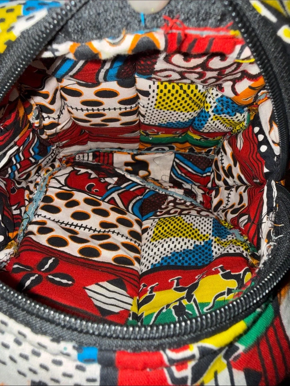 Kids Ankara African Print Patchwork Canvas Backpack